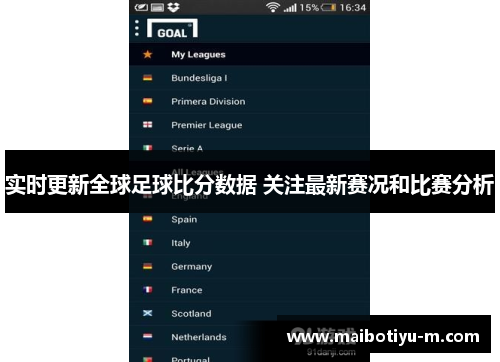 实时更新全球足球比分数据 关注最新赛况和比赛分析